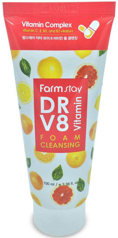 Очищающая пенка с комплексом витаминов FarmStay Dr-V8 Vitamin Foam Cleansing