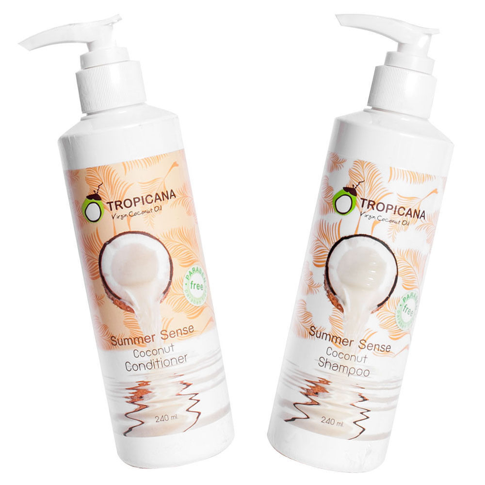 Шампунь для волос на кокосовом масле без парабенов Тропикана Летнее настроение Tropicana Summer Sense Coconut Shampoo