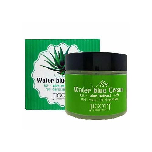 Увлажняющий крем с алоэ, ниацинамидом и экстрактом птичьих гнёзд Jigott Aloe Water Blue Cream
